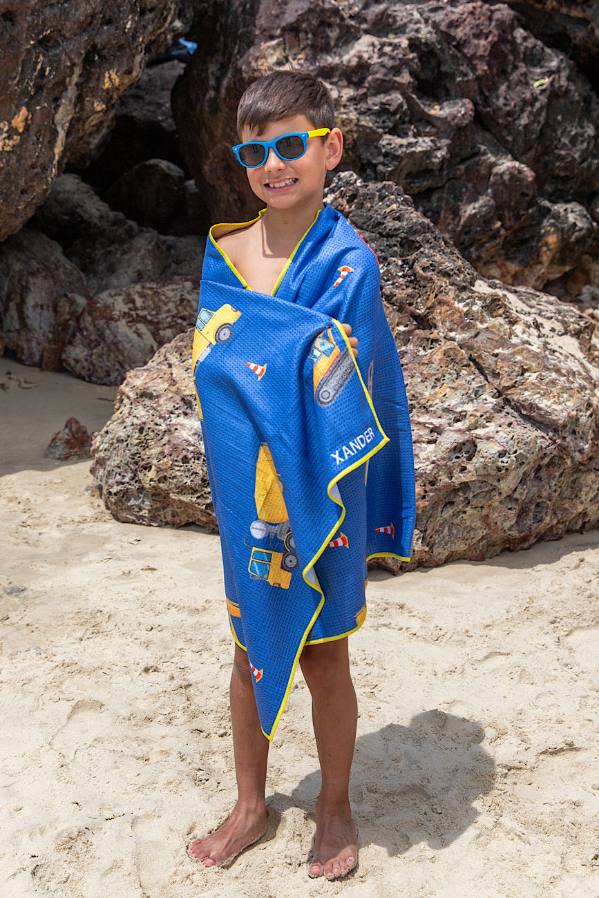 Kids Construction Beach Towel