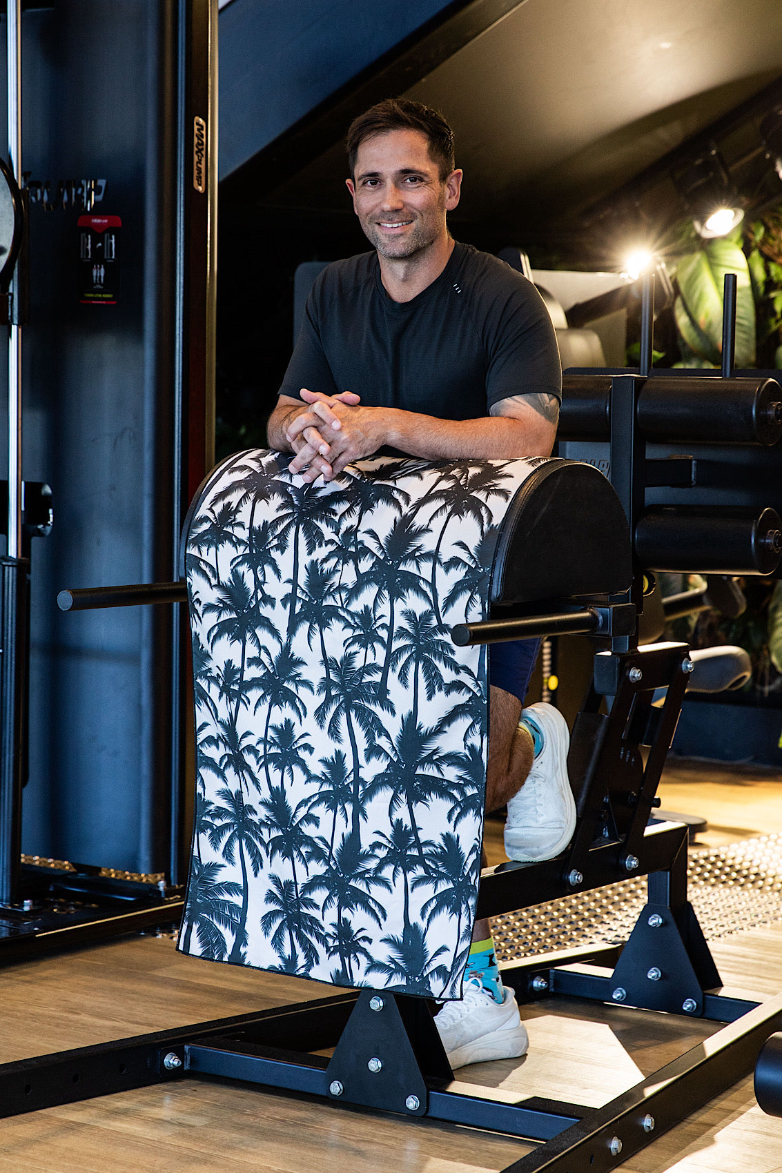 Black Palm Tree Hooded Gym Towel - Cheeky Winx