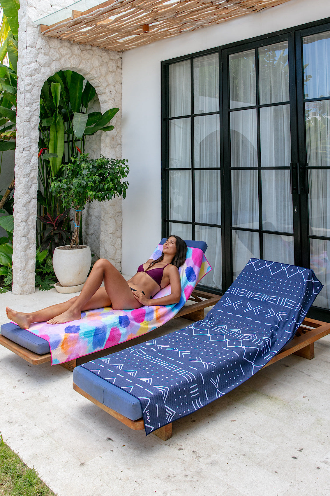 Aztec Blue Beach Towel-Cheeky Winx