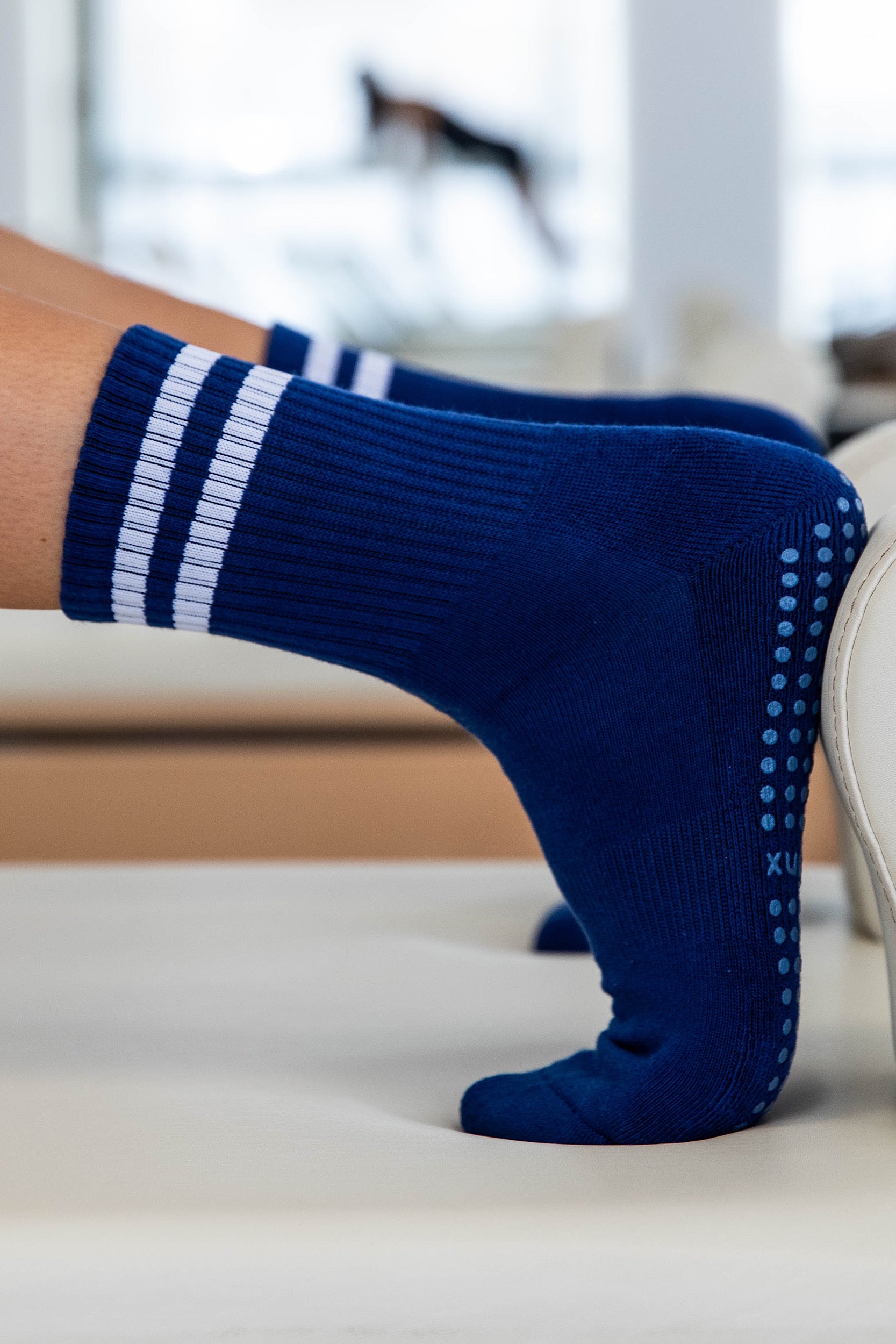 Crew Navy Grip Socks-Cheeky Winx