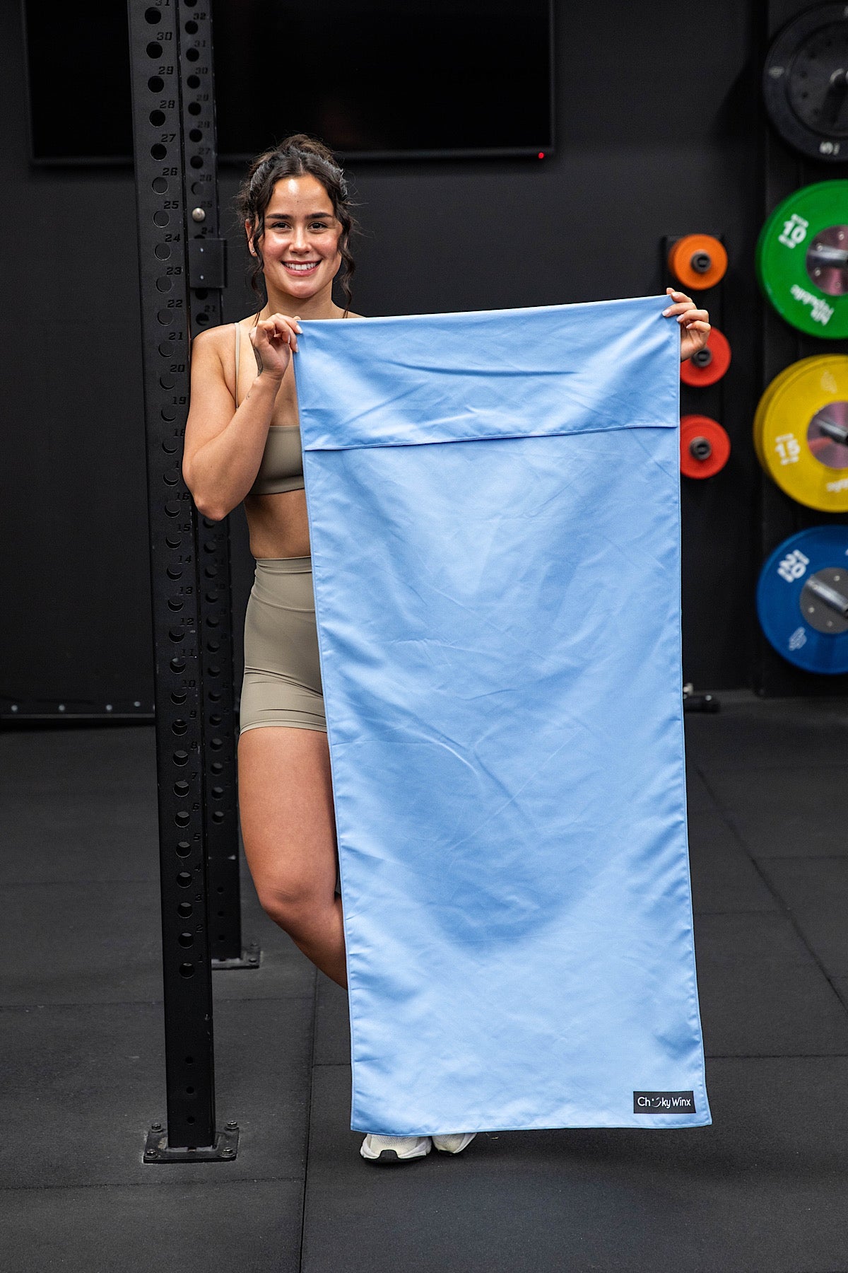 Hooded Basic Baby Blue Gym Towel-Cheeky Winx
