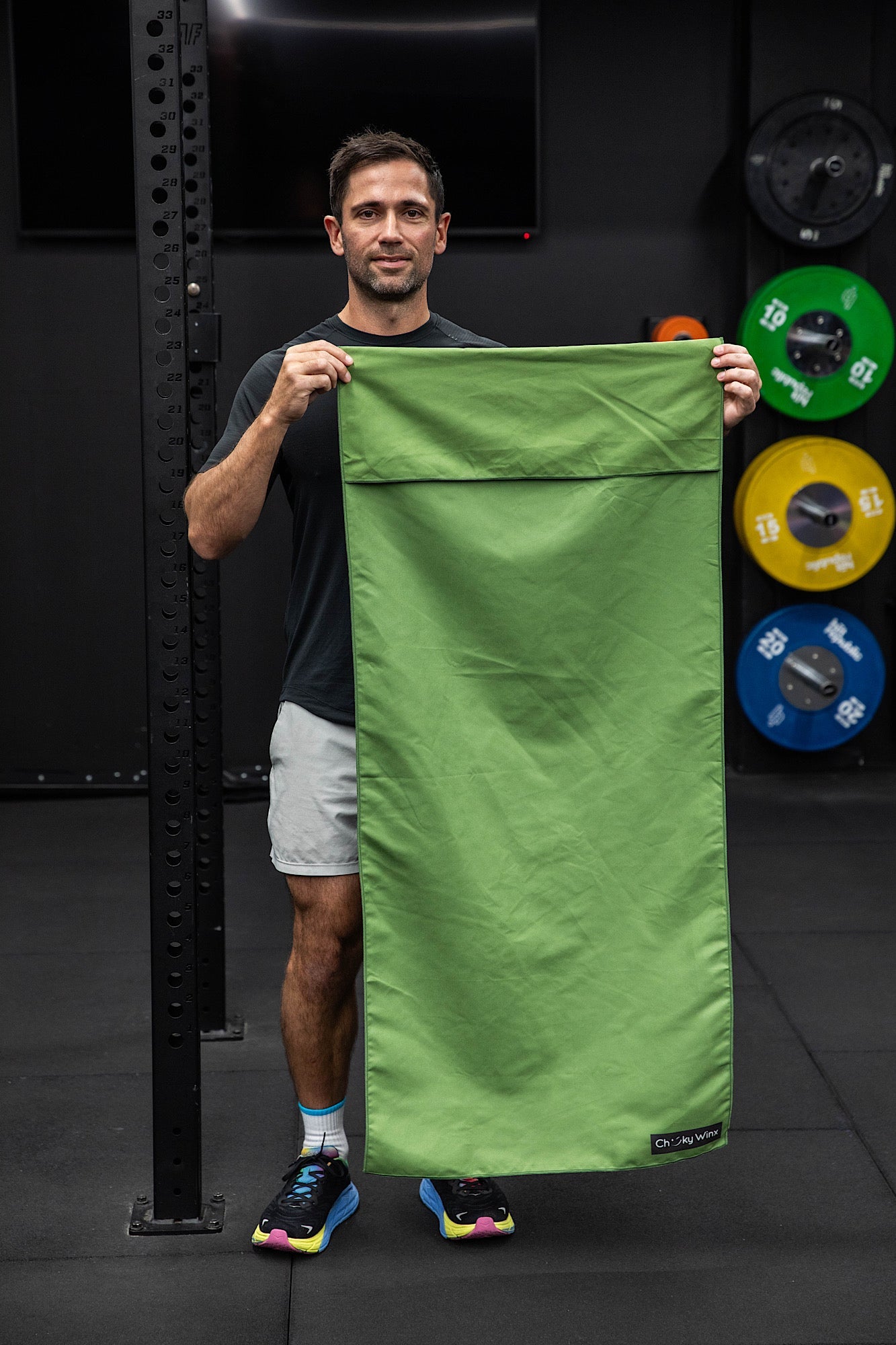 Hooded Basic Khaki Green Gym Towel-Cheeky Winx