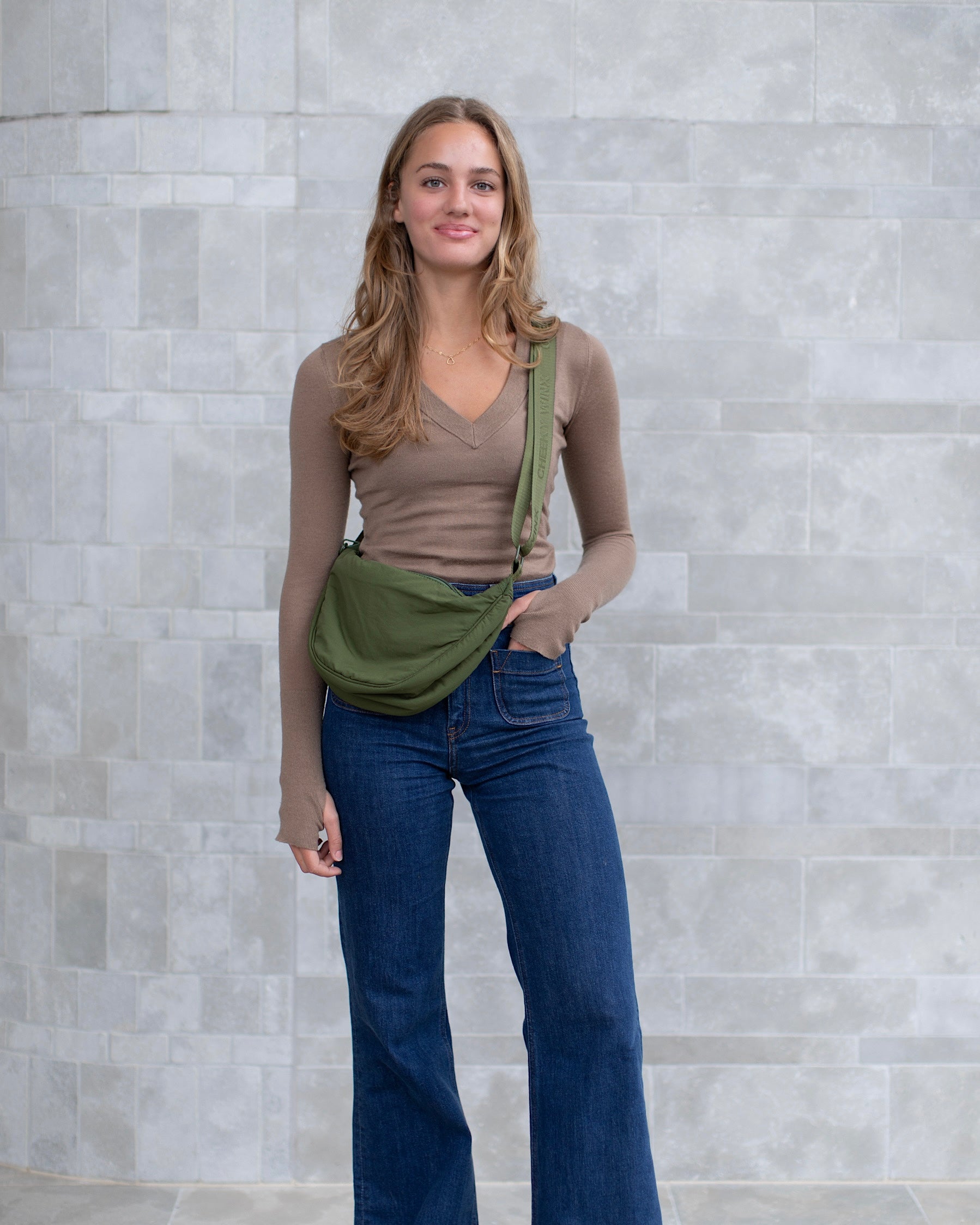 Khaki Crossbody Bag-Cheeky Winx