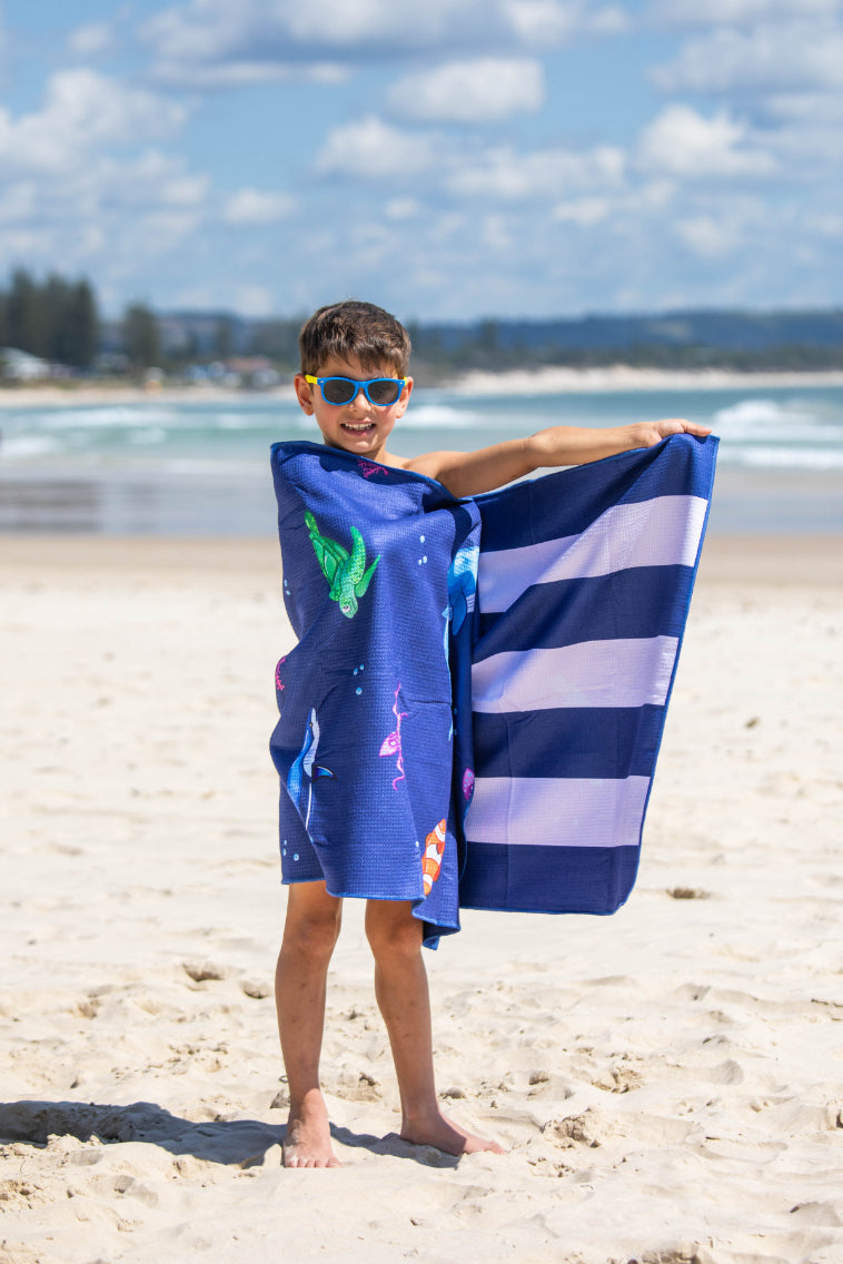 Kids Ocean Animals Beach Towel-Cheeky Winx