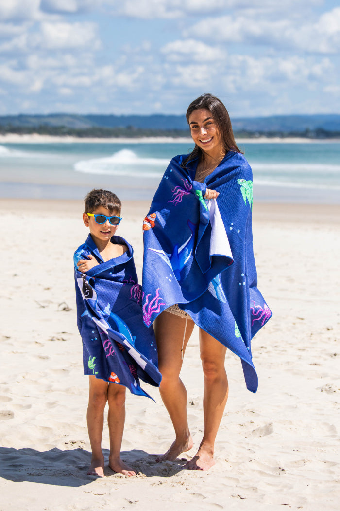 Kids Ocean Animals Beach Towel-Cheeky Winx