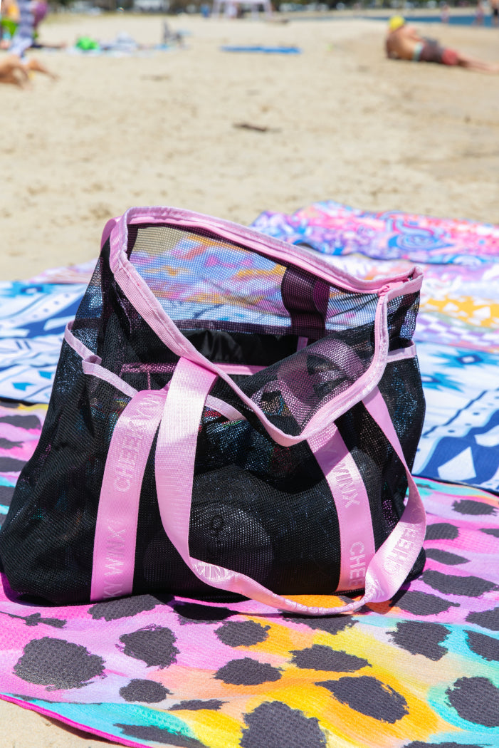 Pink Eclipse Mesh Beach Bag-Cheeky Winx