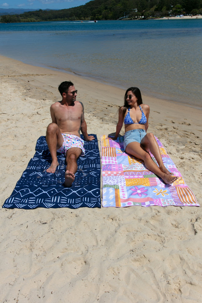 XL Beached Aztec Blue-Cheeky Winx