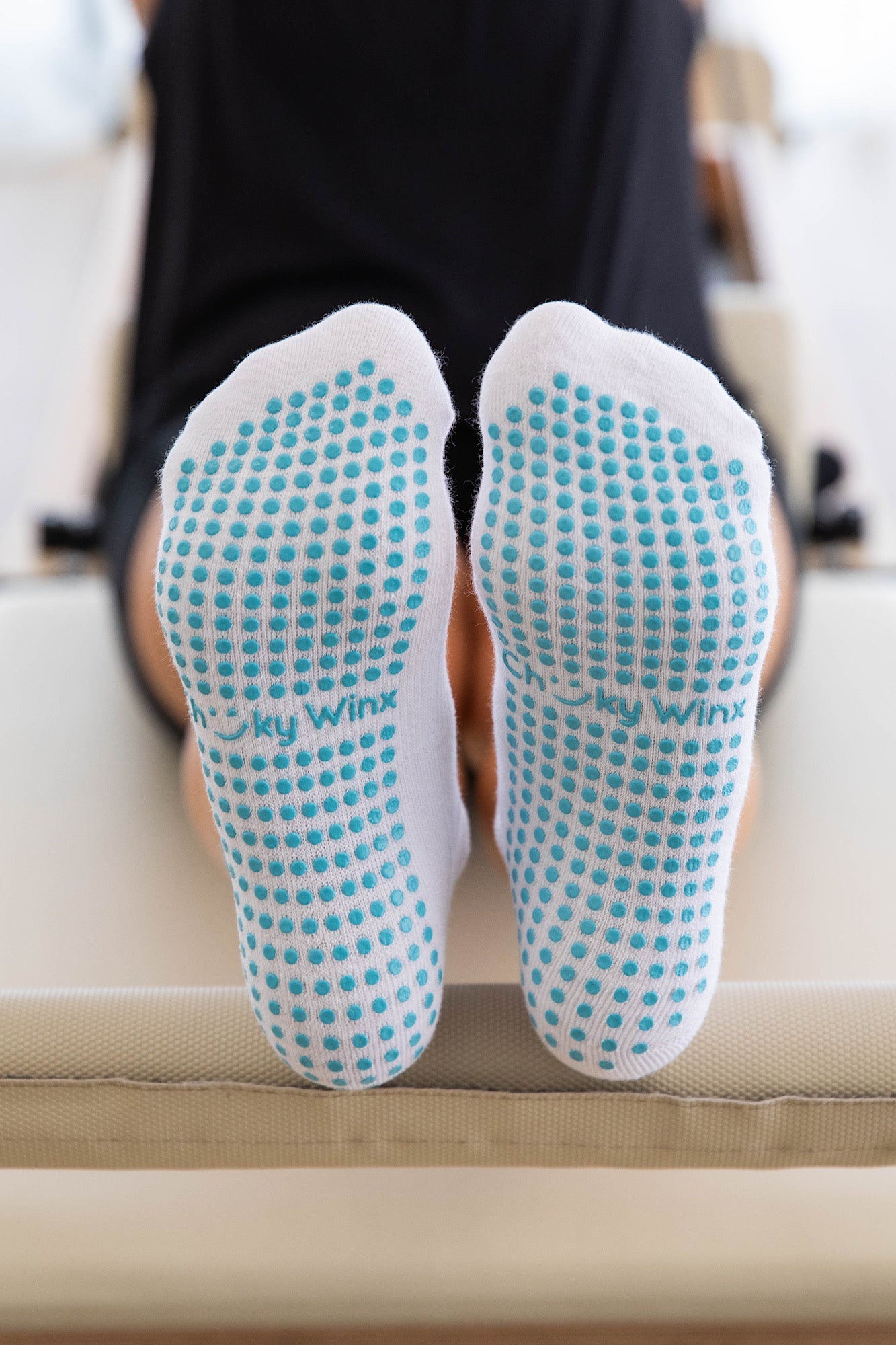 Amalfi Lemon non-slip grip socks for Pilates reformer and barre by Cheeky Winx Australia