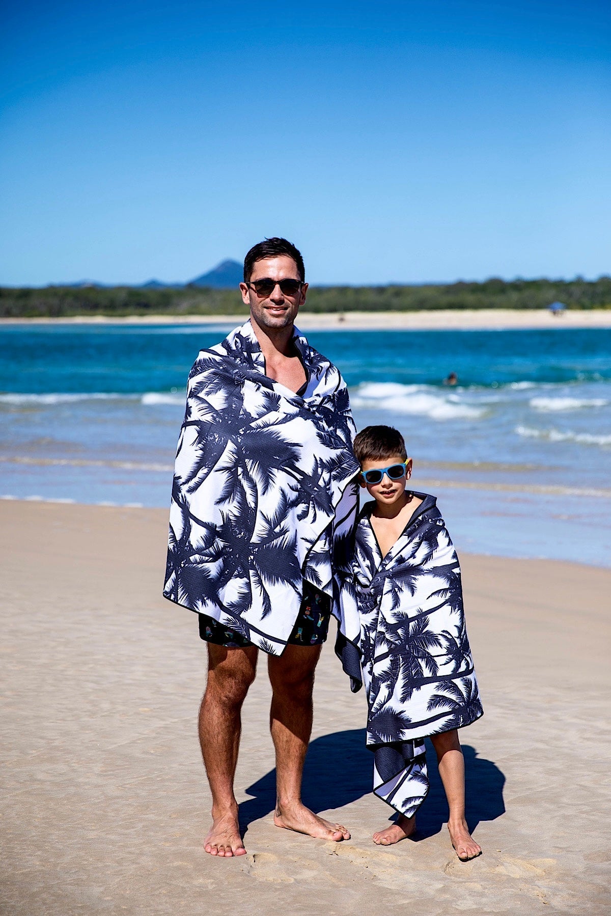 Black Palm Trees Beach Towel - Cheeky Winx