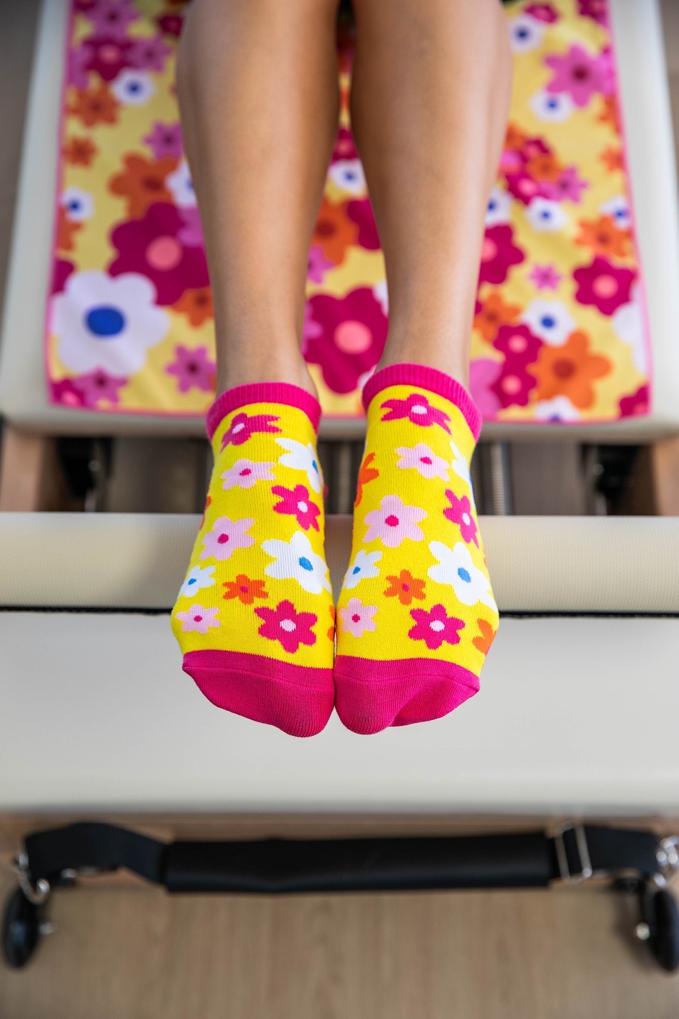 Daisy non-slip grip socks for Pilates reformer and barre by Cheeky Winx Australia