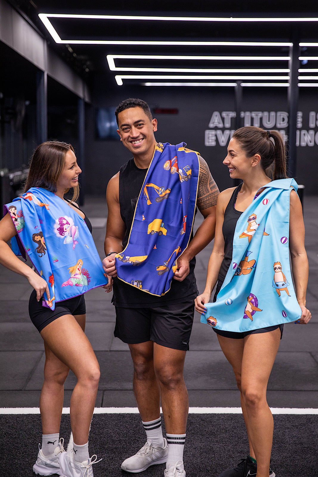 Mermaids quick-dry gym towel 90x50cm reversible by Cheeky Winx Australia