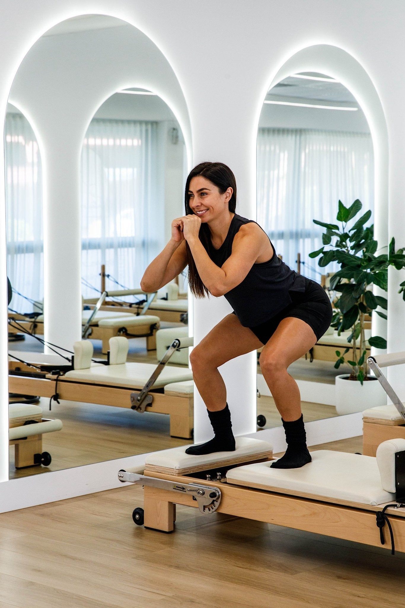 Scrunch Black non-slip grip socks for Pilates reformer and barre by Cheeky Winx Australia