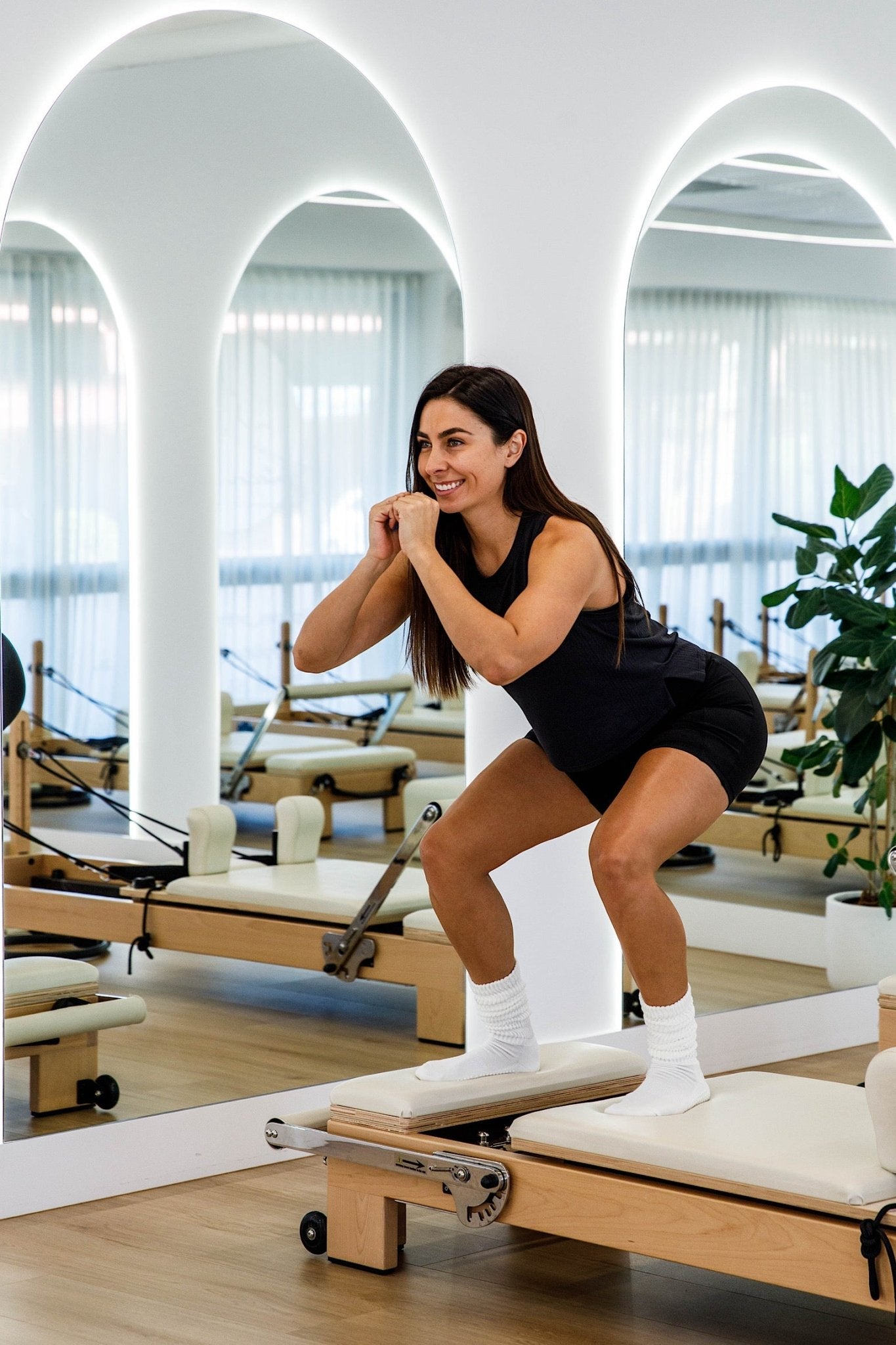 Scrunch Cream non-slip grip socks for Pilates reformer and barre by Cheeky Winx Australia