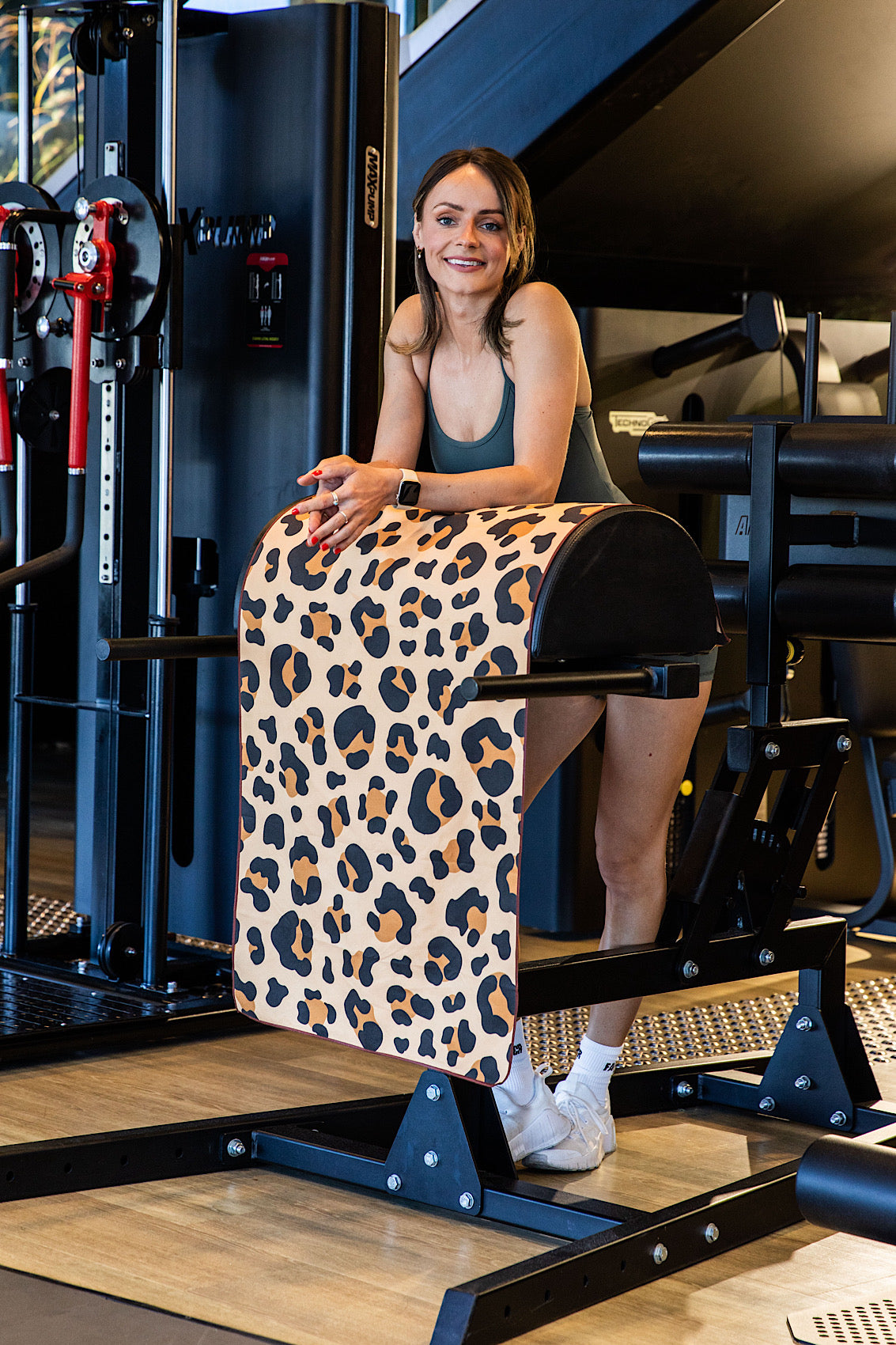 Brown Leopard Hooded Gym Towel - Cheeky Winx