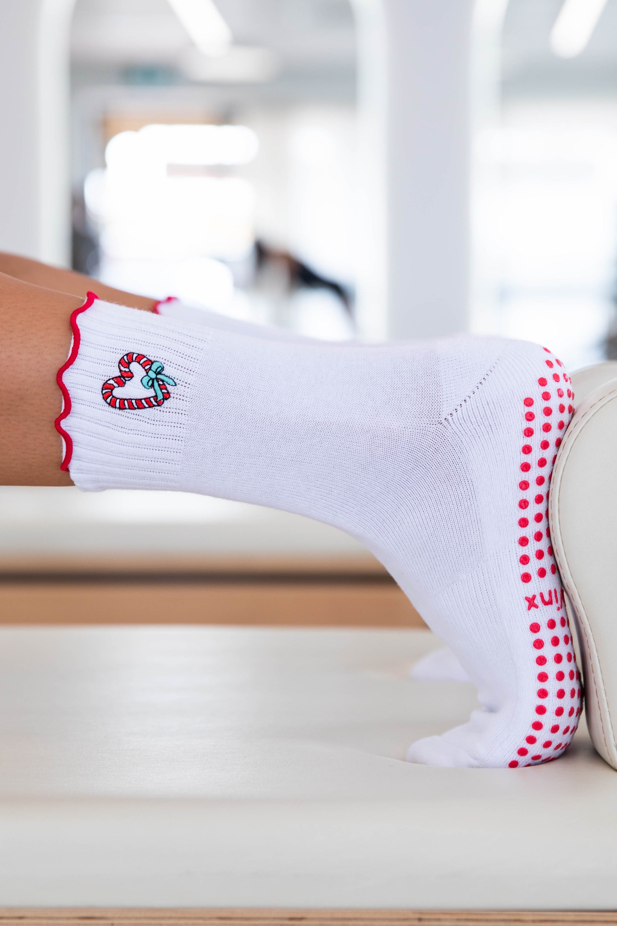 Candy Canes Grip Socks-Cheeky Winx