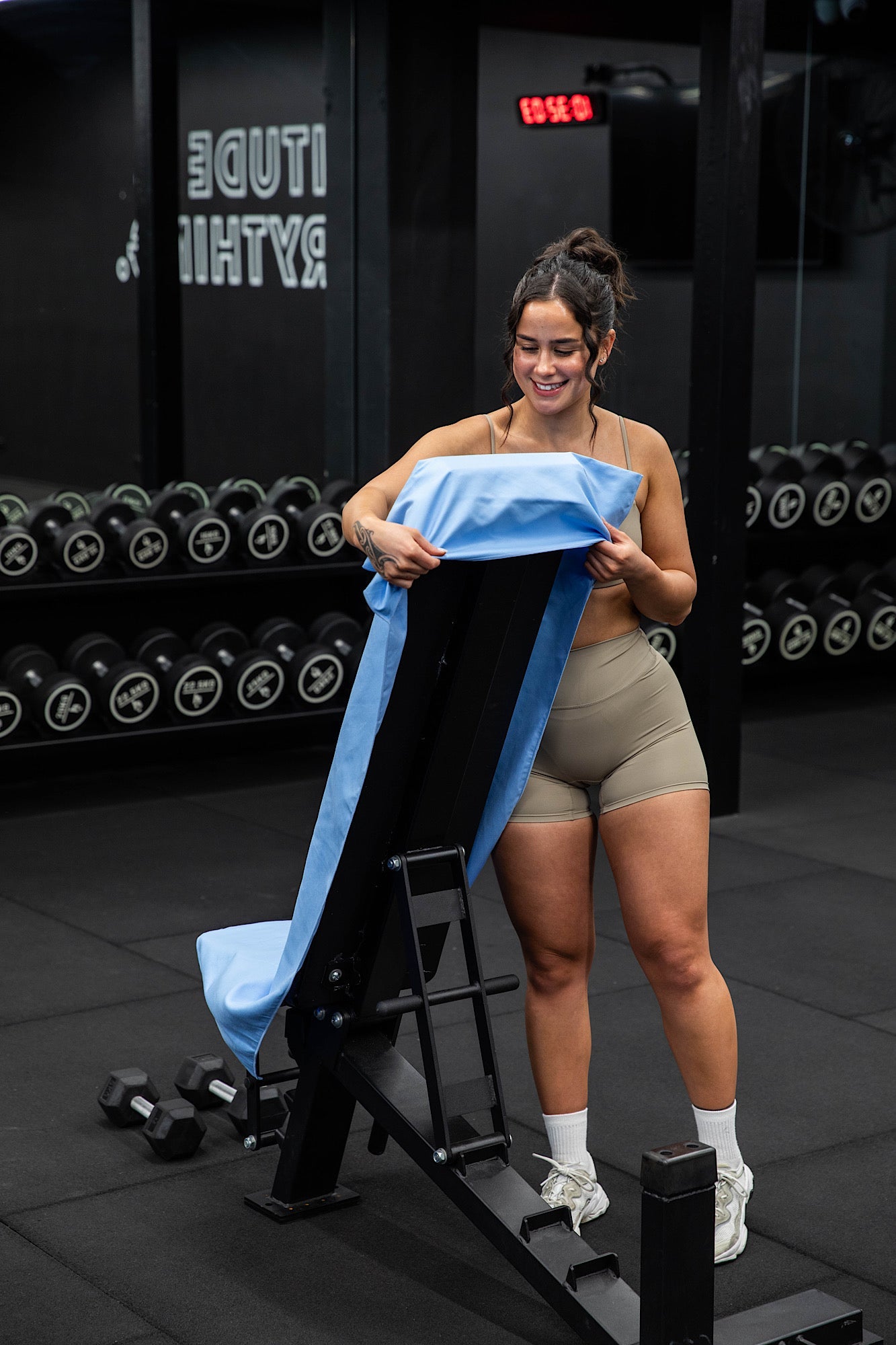 Hooded Basic Baby Blue Gym Towel-Cheeky Winx