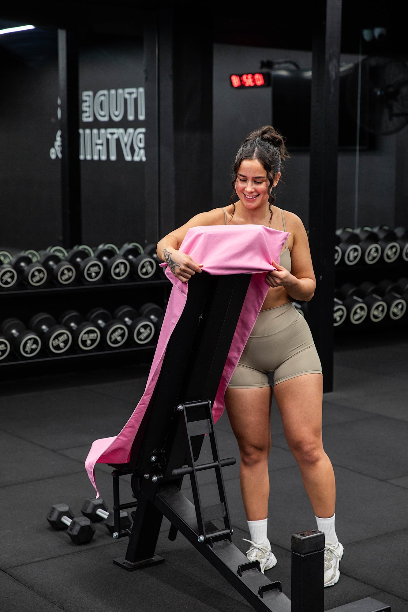 Hooded Basic Baby Pink Gym Towel-Cheeky Winx