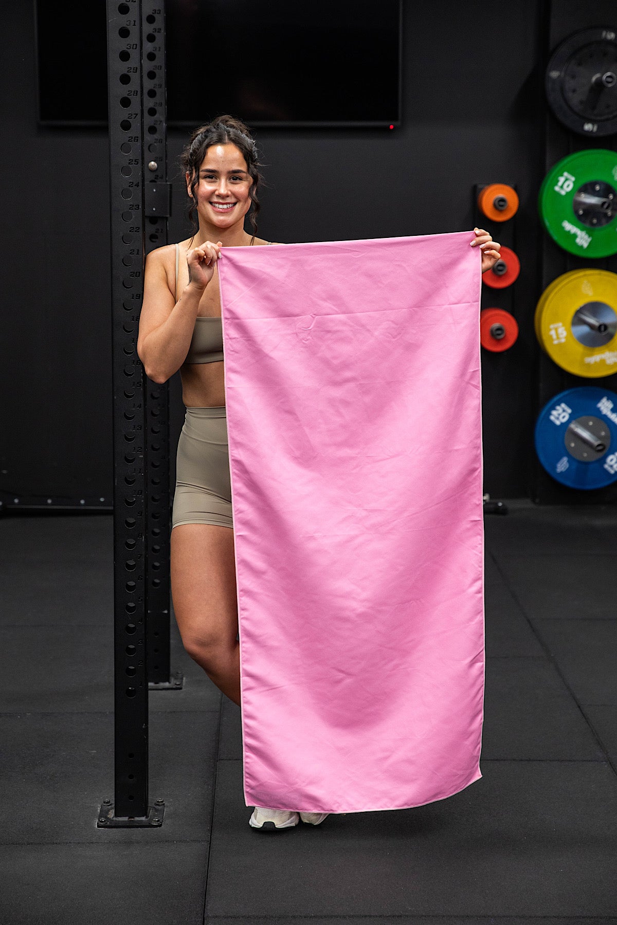 Hooded Basic Baby Pink Gym Towel-Cheeky Winx
