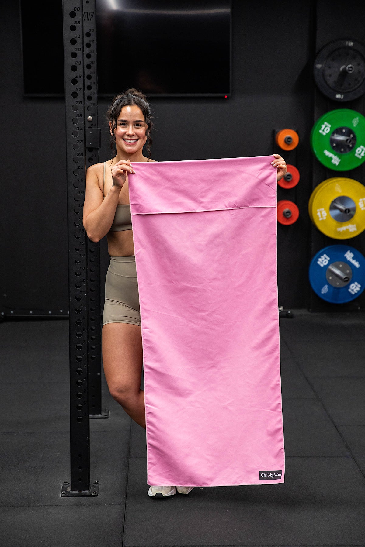 Hooded Basic Baby Pink Gym Towel-Cheeky Winx