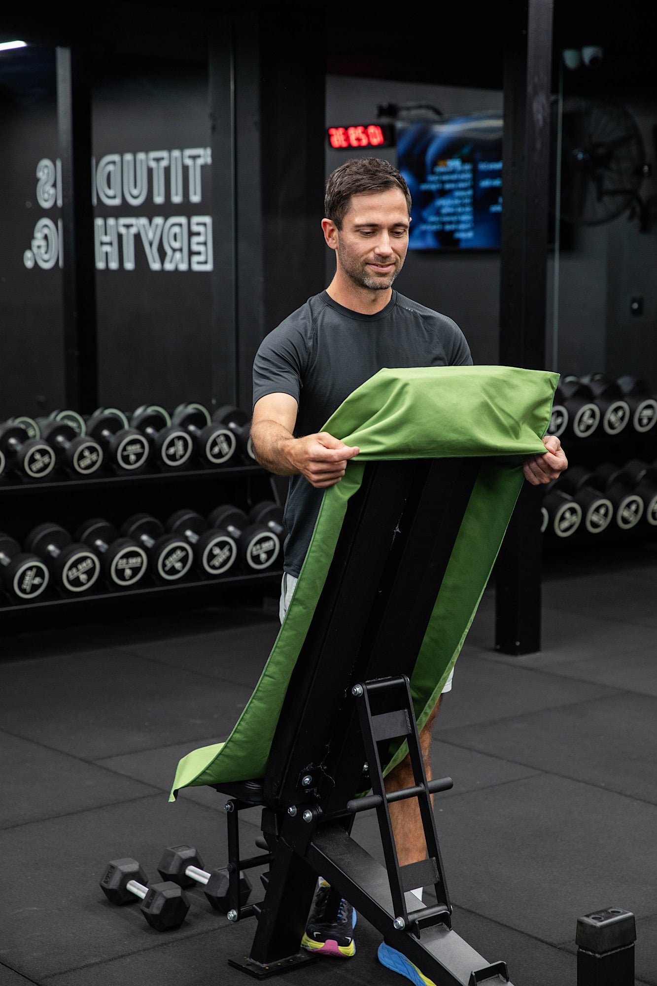Hooded Basic Khaki Green Gym Towel-Cheeky Winx