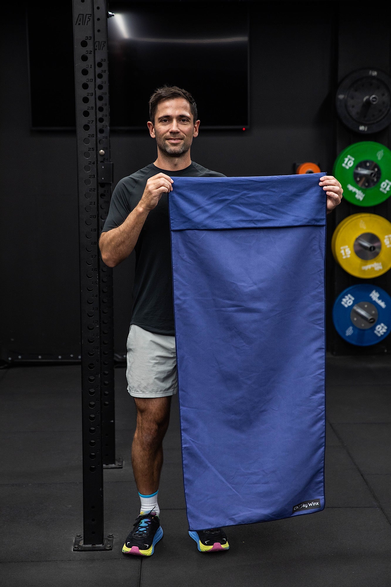 Hooded Basic Navy Blue Gym Towel-Cheeky Winx