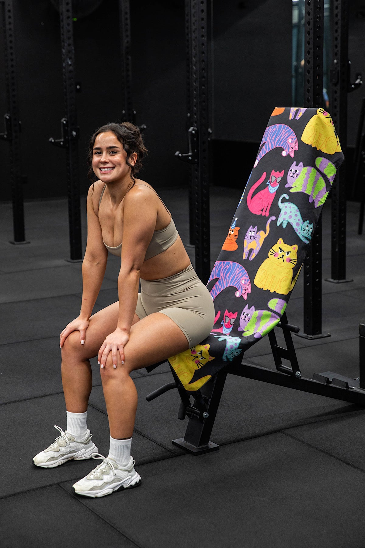 Hooded Neon Cats X Teggun Gym Towel-Cheeky Winx