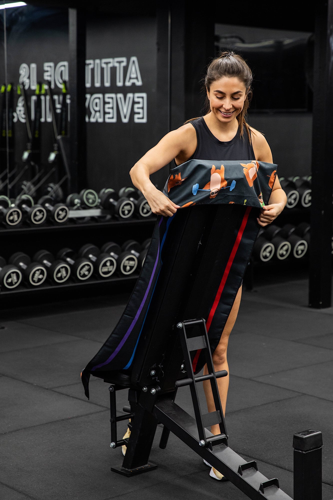 Hooded Shredded Sloths Gym Towel-Cheeky Winx