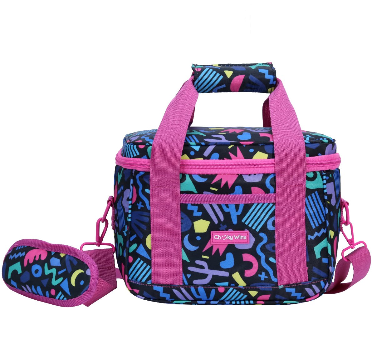 Large Black Fiesta x Deb McNaughton Lunch Bag-Cheeky Winx