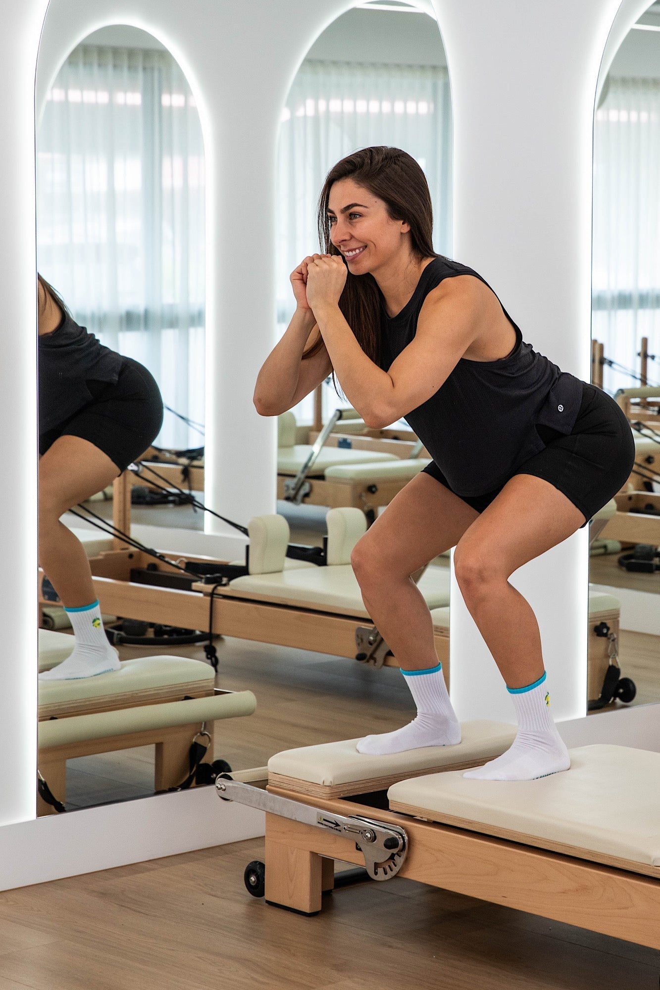 Amalfi Lemon non-slip grip socks for Pilates reformer and barre by Cheeky Winx Australia