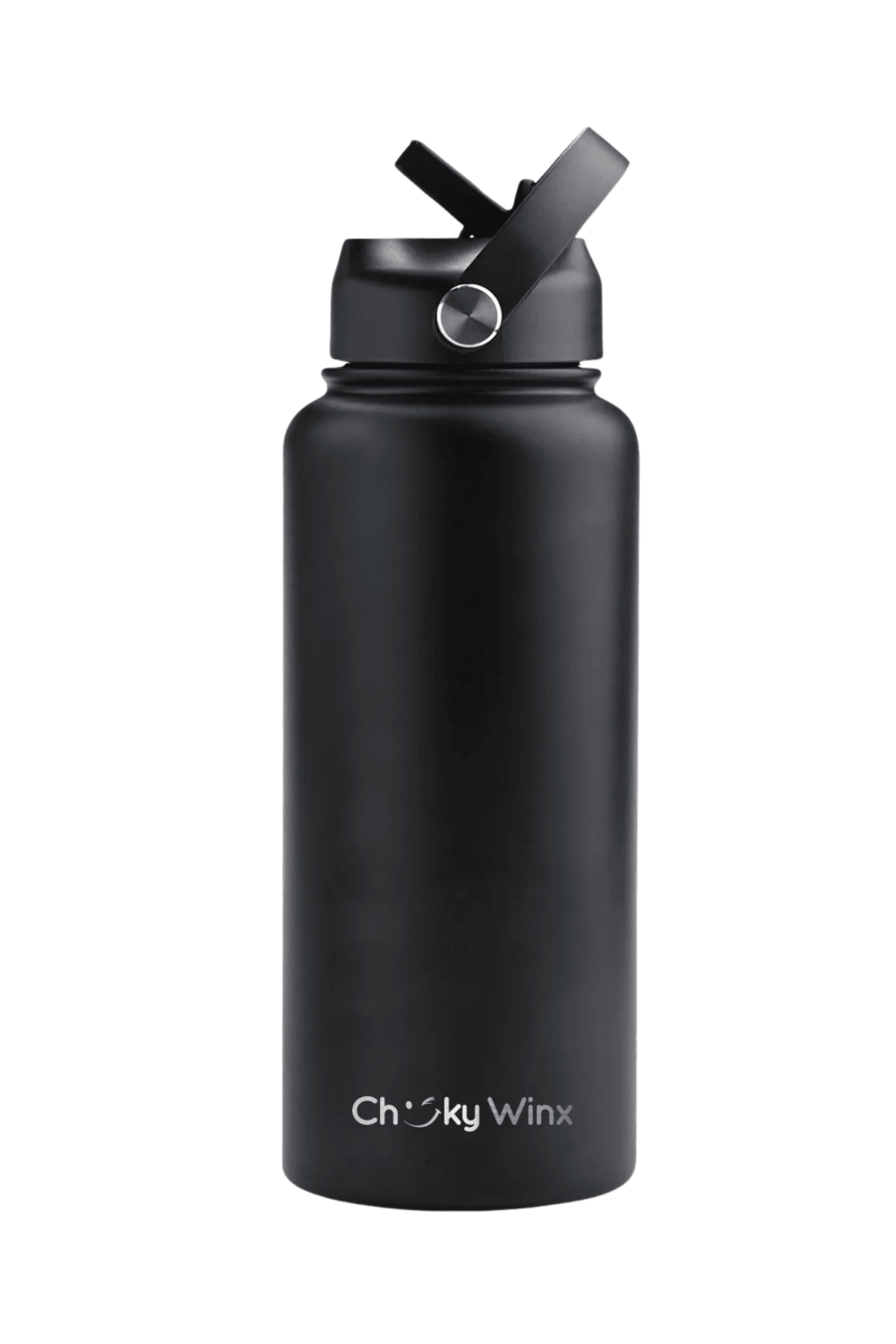 Black Thermal Water Bottle 950ml + FREE silicone bumper - Cheeky Winx