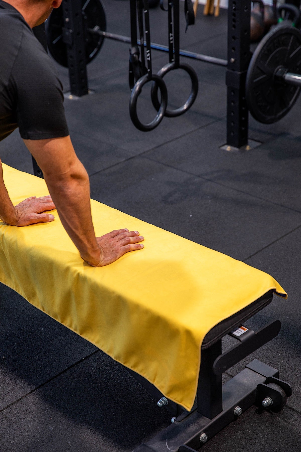 Construction Trucks quick-dry gym towel 90x50cm reversible by Cheeky Winx Australia