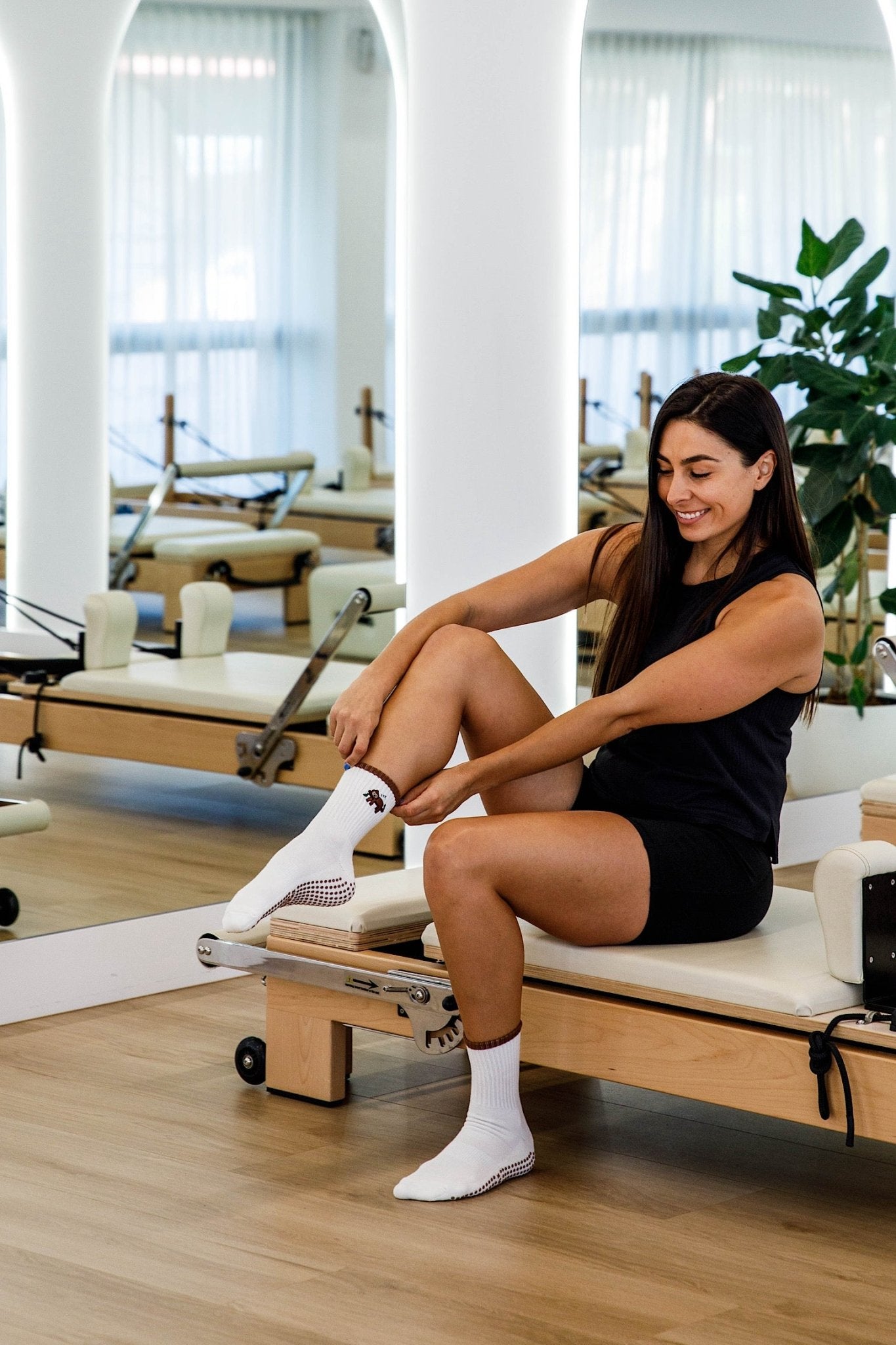 Crew Sleepy Sloths non-slip grip socks for Pilates reformer and barre by Cheeky Winx Australia