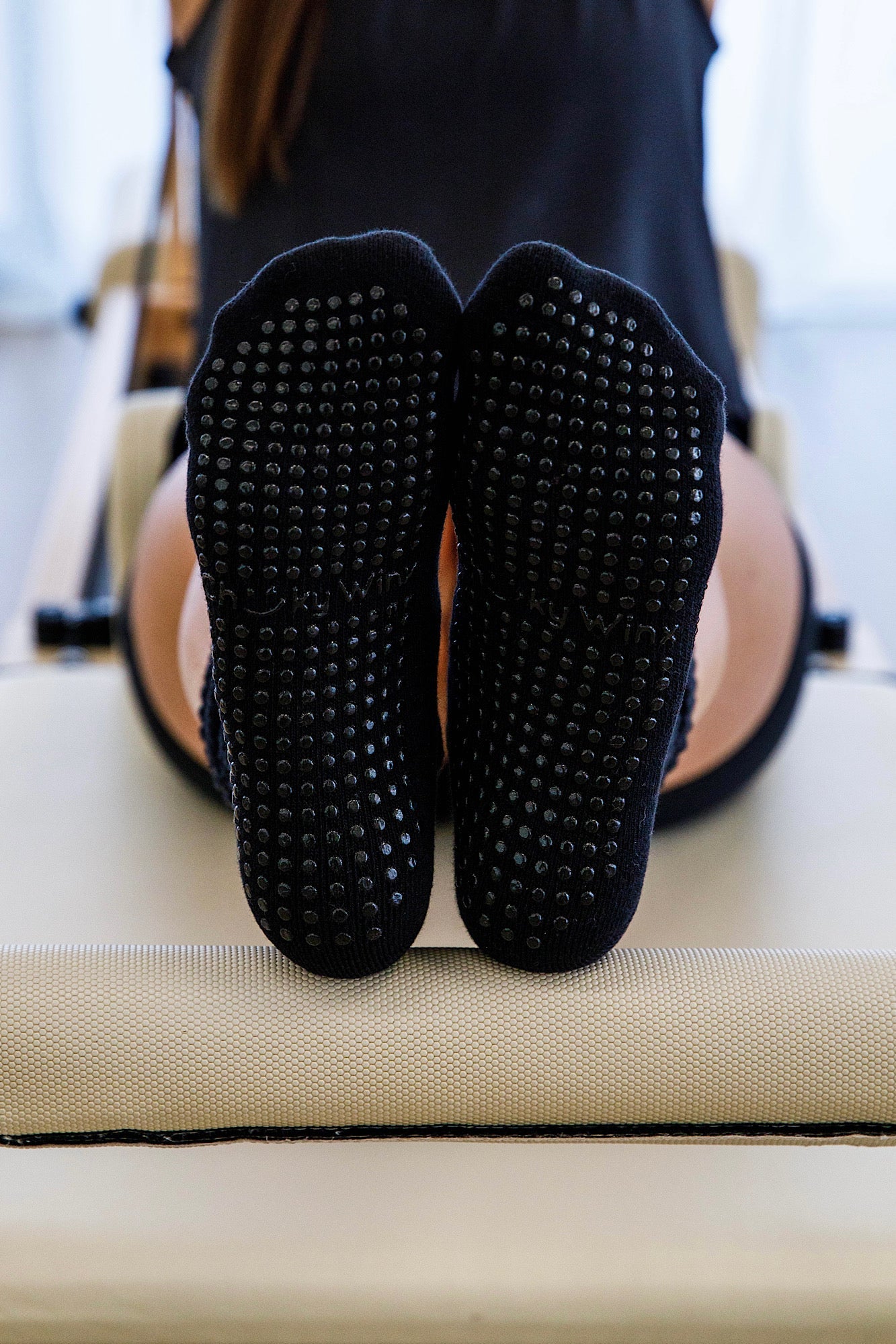 Scrunch Black non-slip grip socks for Pilates reformer and barre by Cheeky Winx Australia