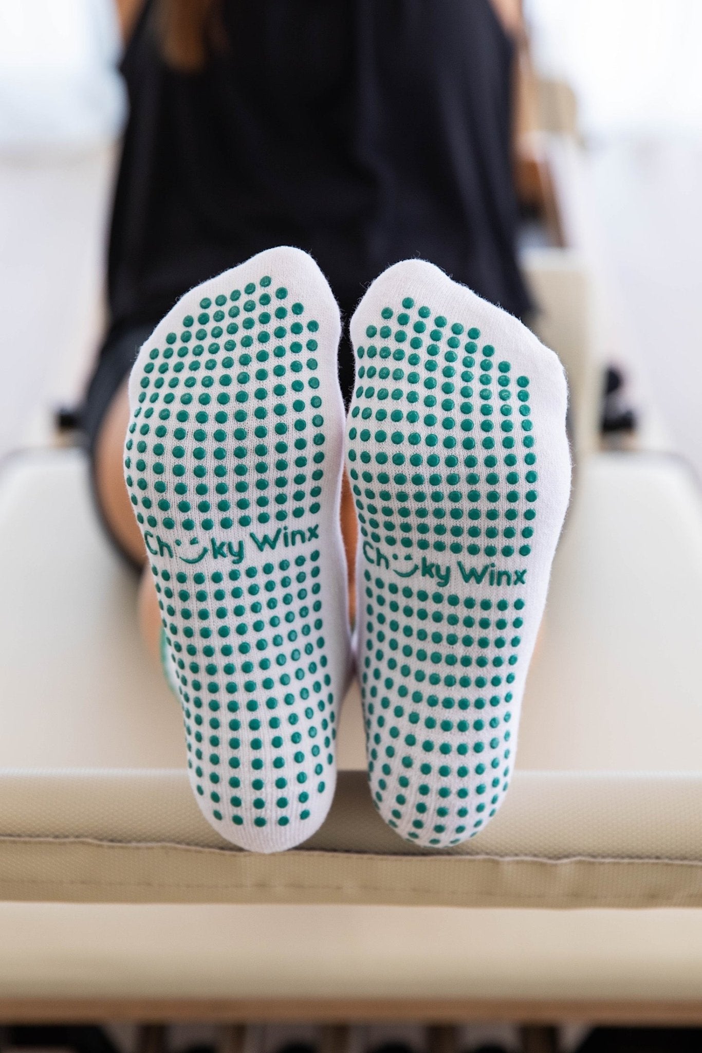 Sunflower non-slip grip socks for Pilates reformer and barre by Cheeky Winx Australia
