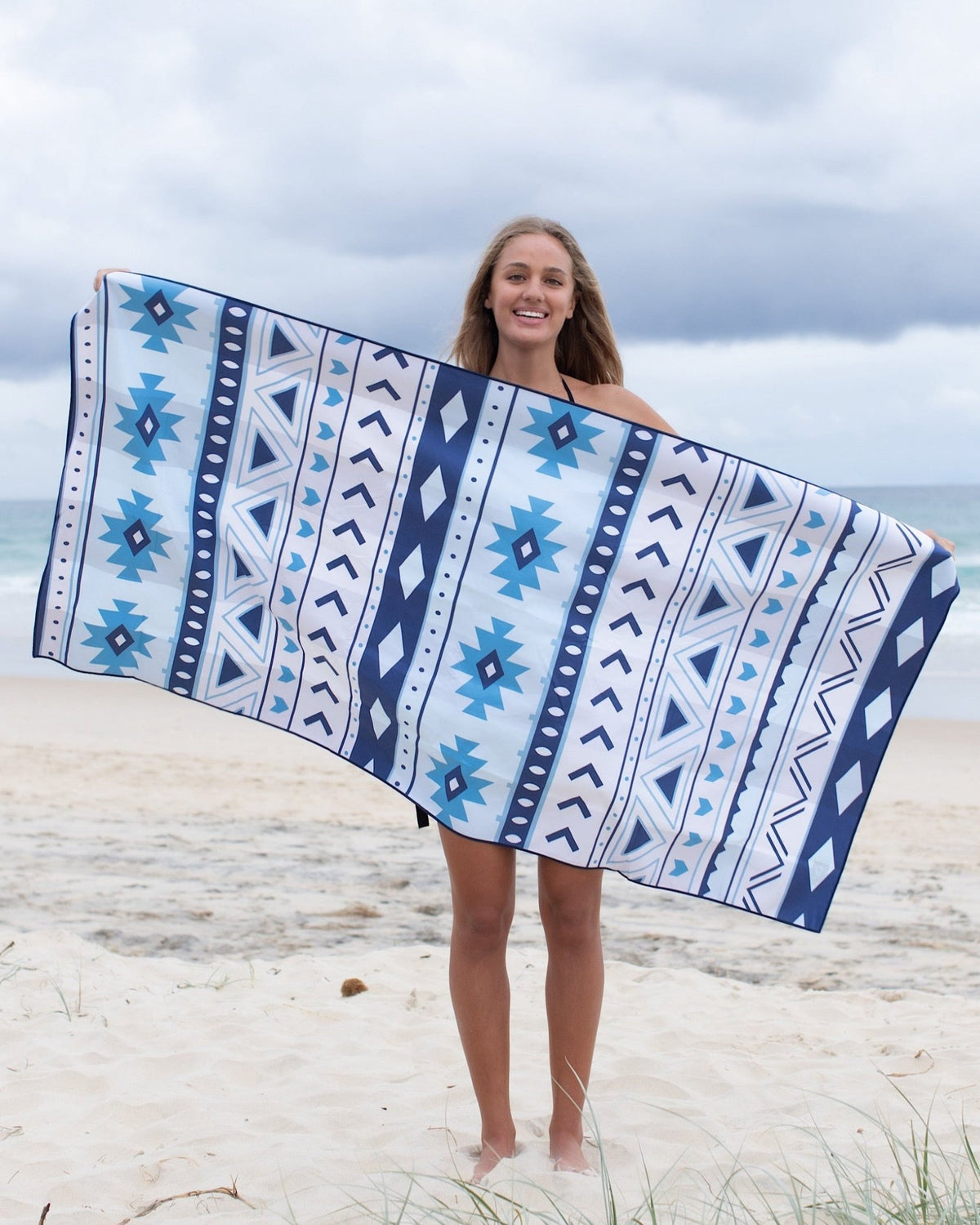 Boho Blue Travel Towel | Compact & Quick Dry
